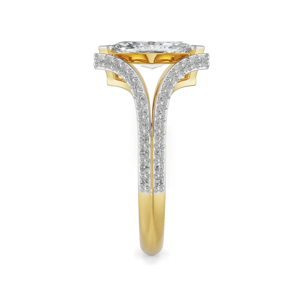 Marquise Cut Bridal Ring : R1206