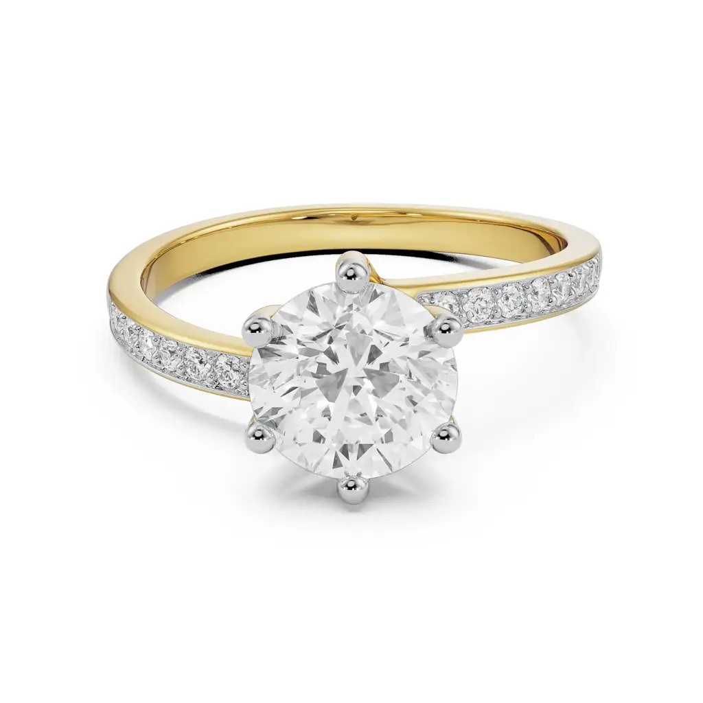 Twisted Solitaire Ring : R1208