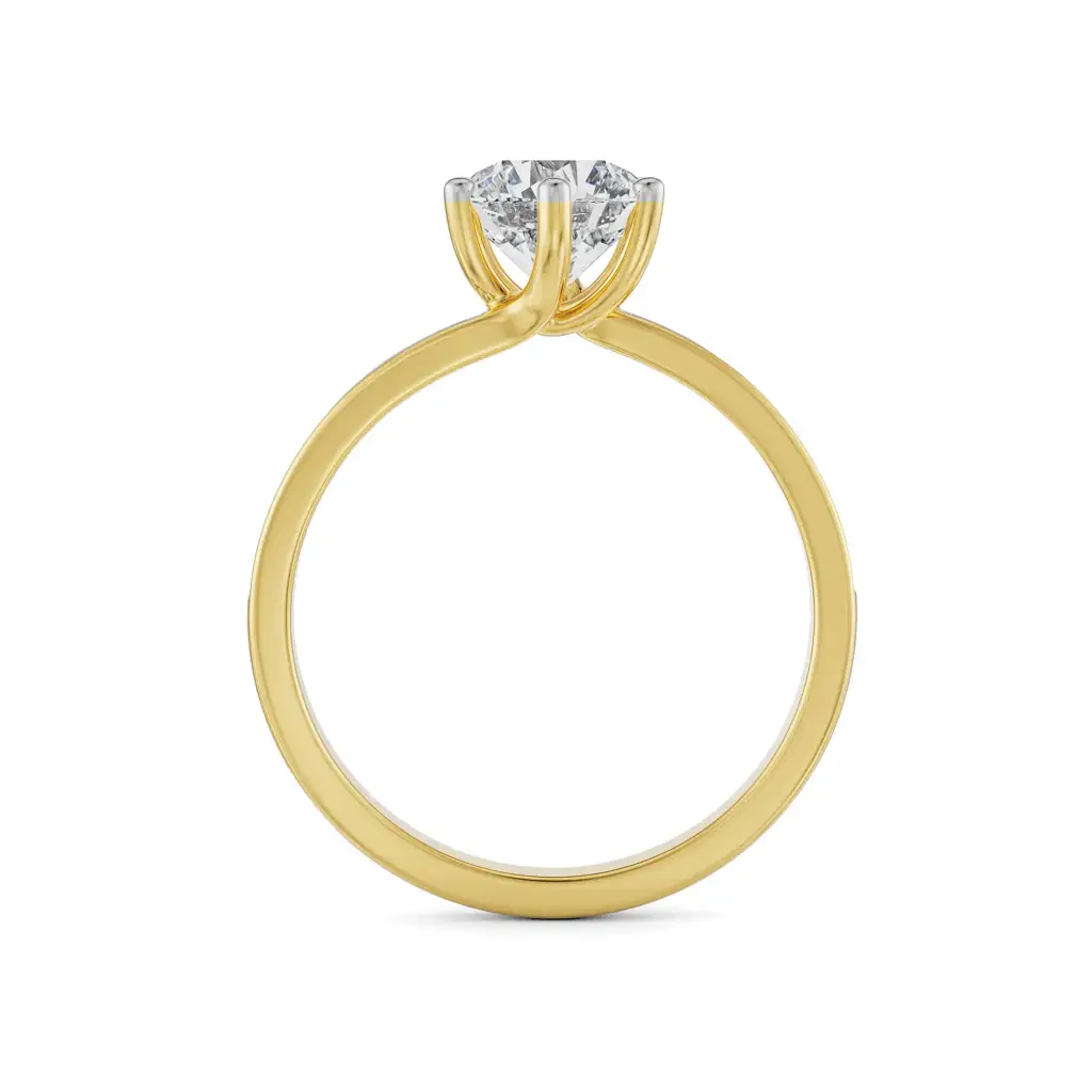 Twisted Solitaire Ring : R1208