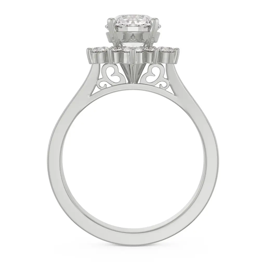 Star Halo Engagement Ring : R1214