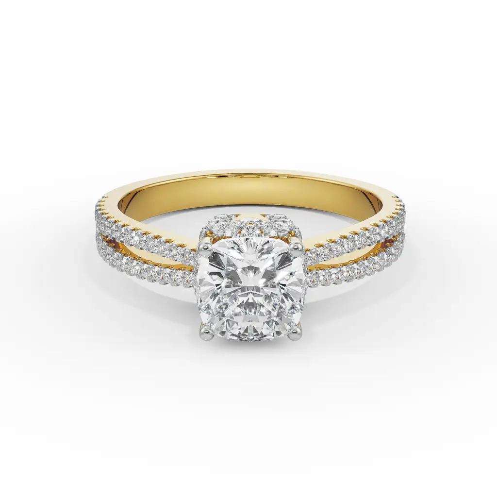 Cushion Cut Engagement Ring : R1222