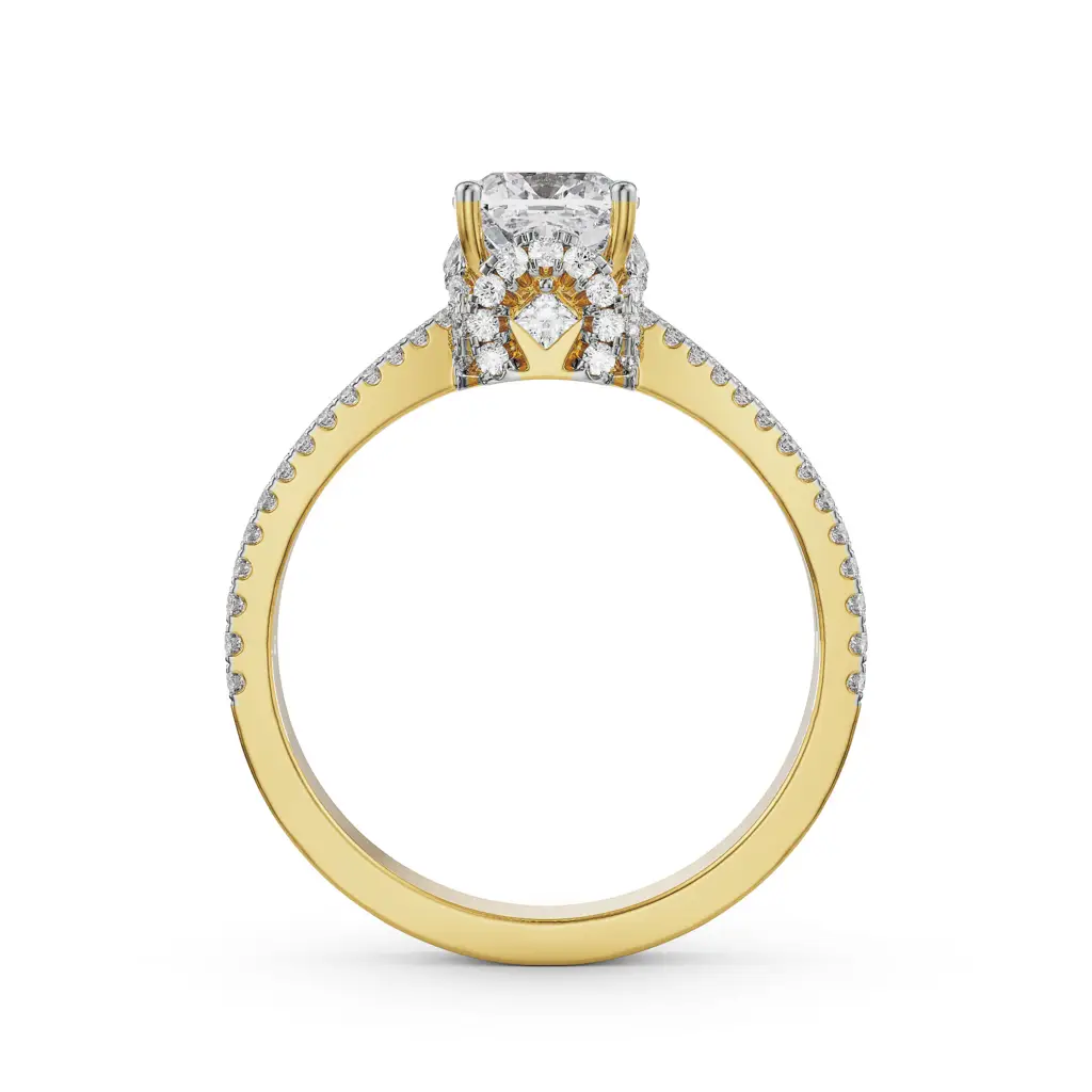 Cushion Cut Engagement Ring : R1222