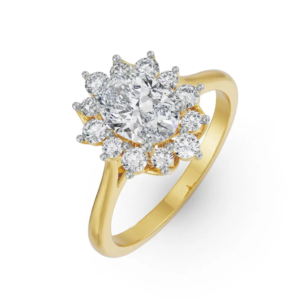Royal Oval Cut Diamond Ring : R1227