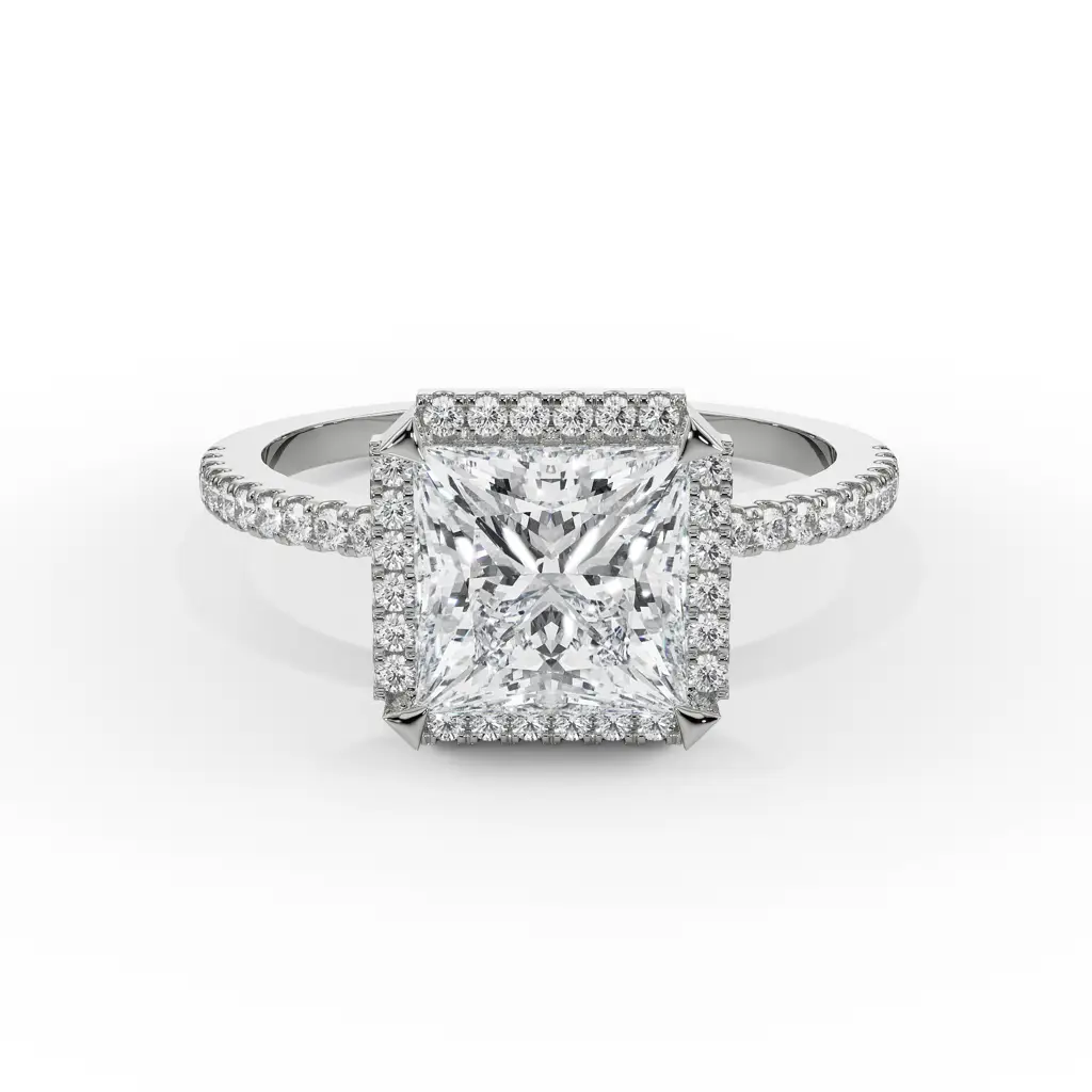 Quadret Halo Diamond Ring : R1234