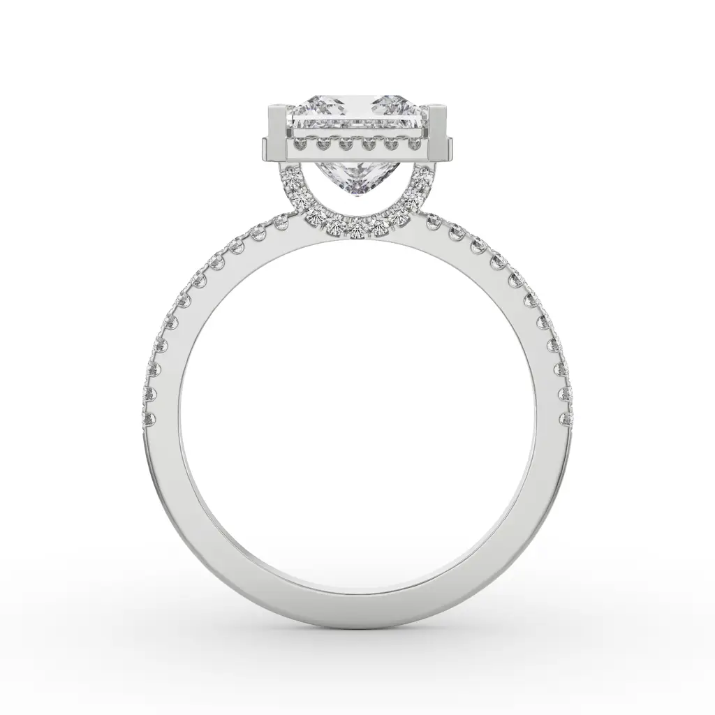 Quadret Halo Diamond Ring : R1234