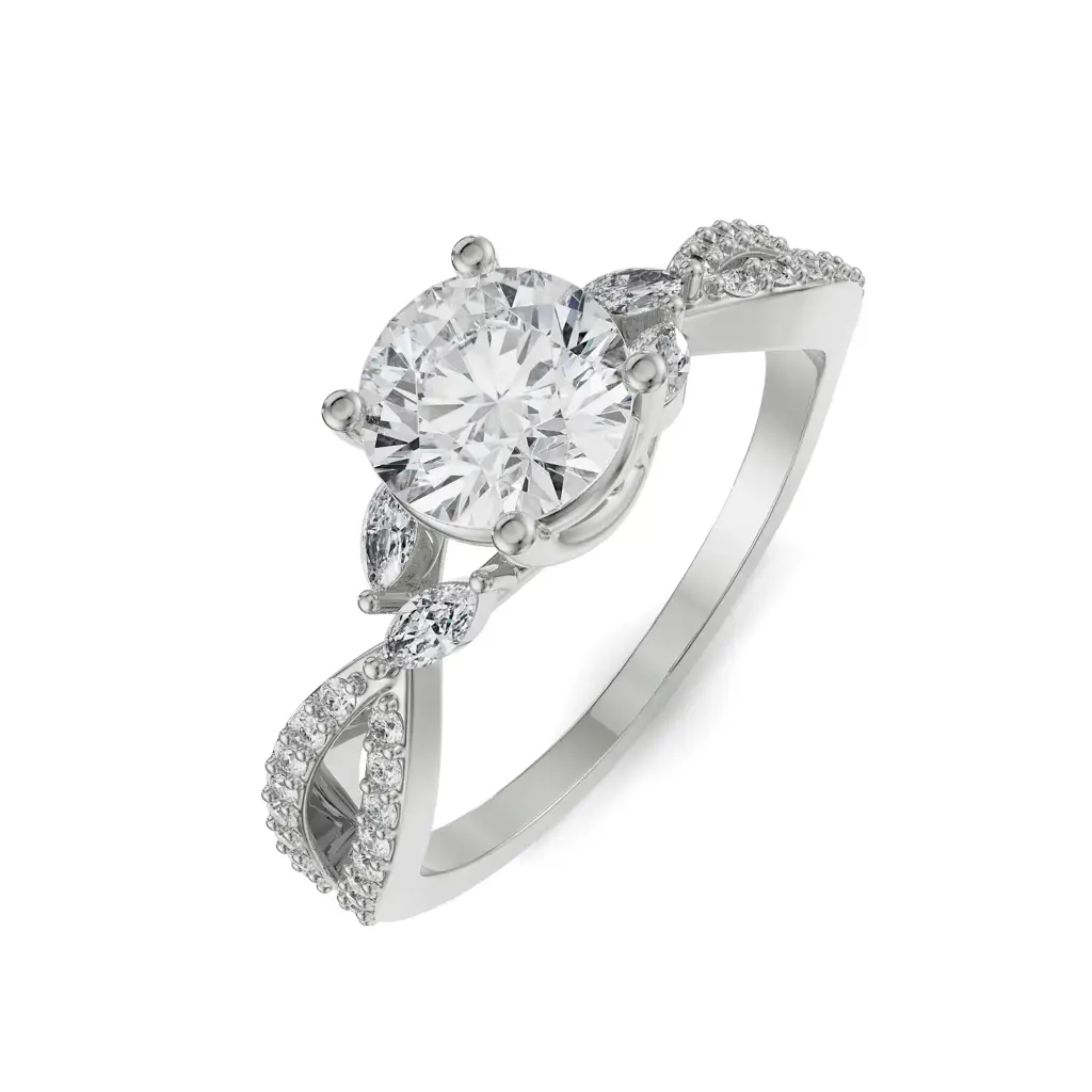 Pave Engagement Ring : R1242