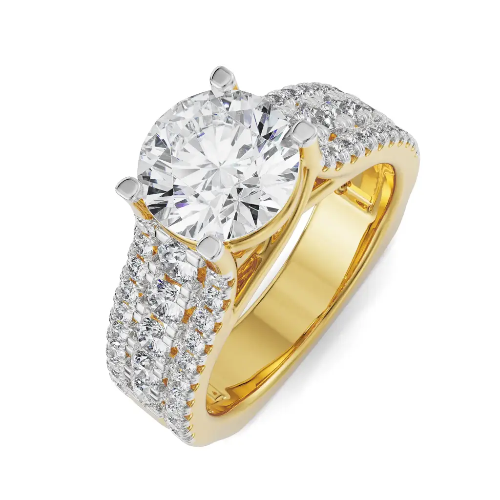 Solitaire Band Engagement Ring : R1243
