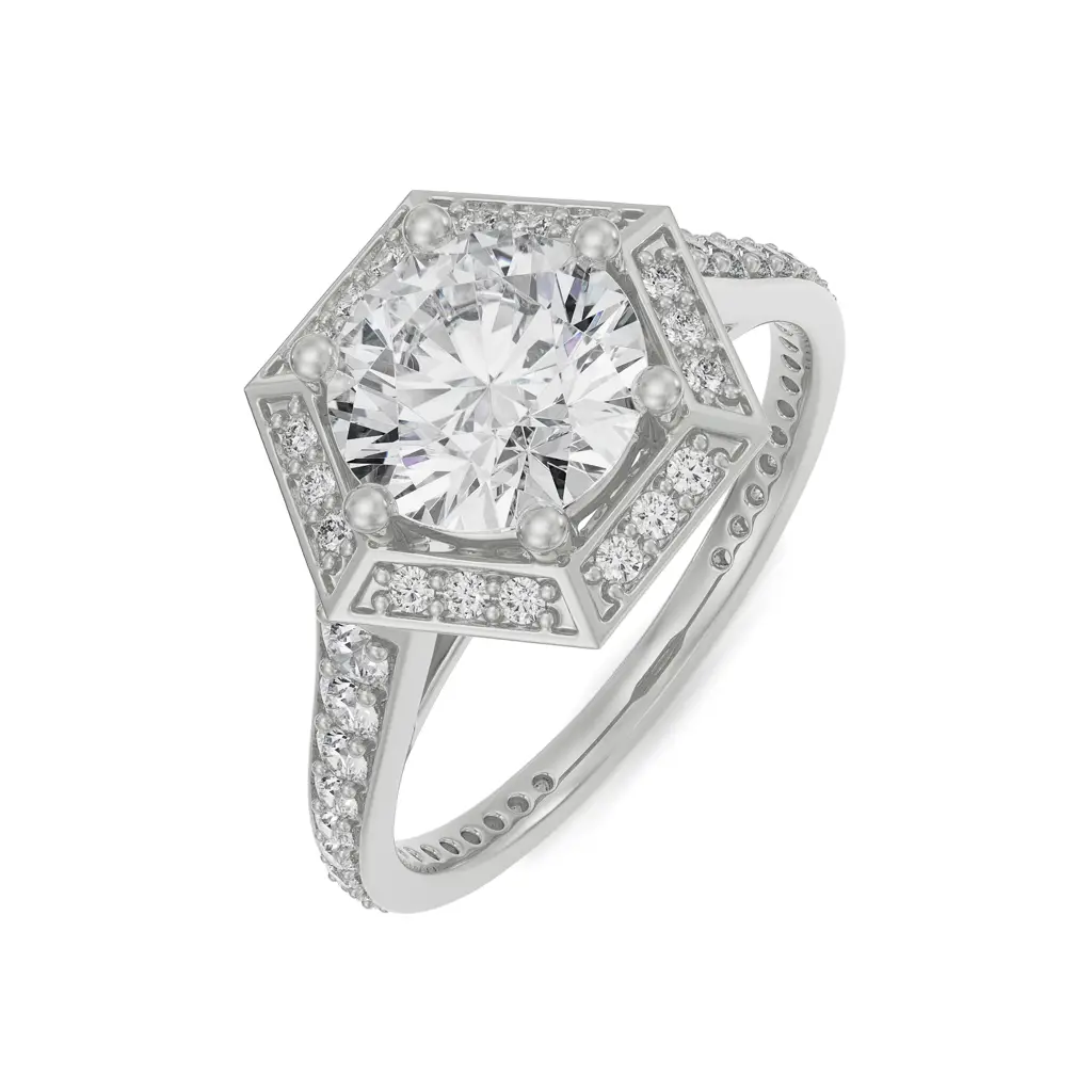 Halo Zendaya Engagement Ring : R1247