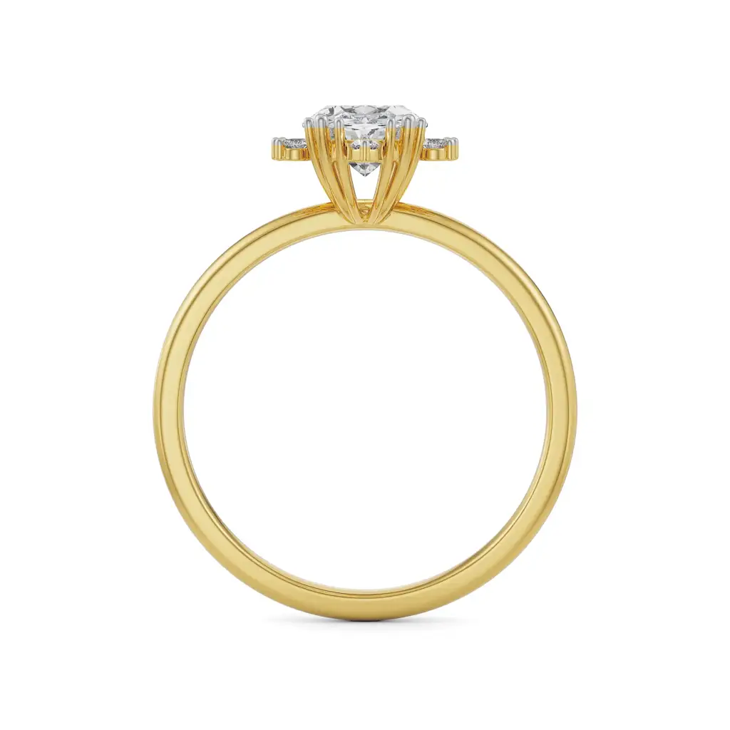 Vintage Halo Oval Diamond Ring : R1271