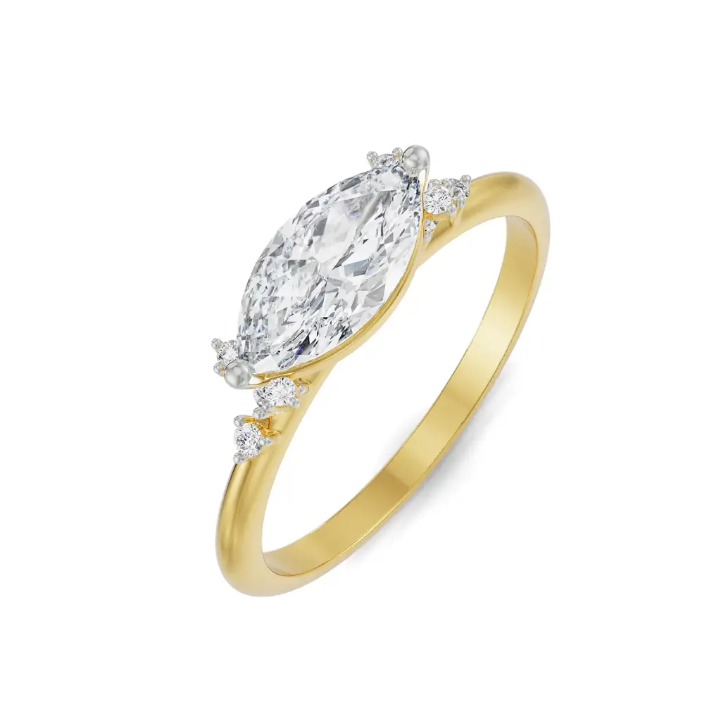 East West Diamond Ring : R1272