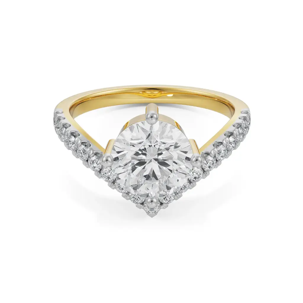 Round V Diamond Ring : R1277