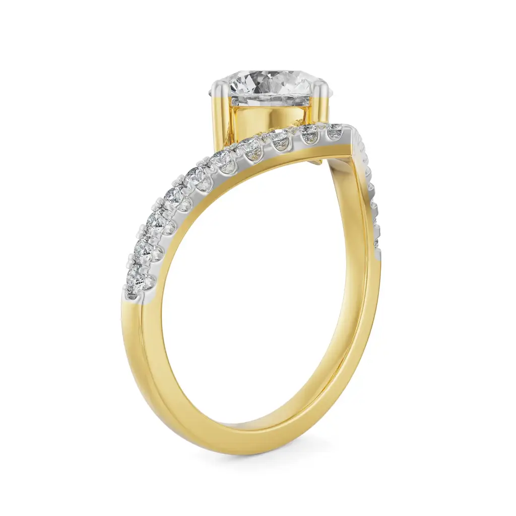 Round V Diamond Ring : R1277