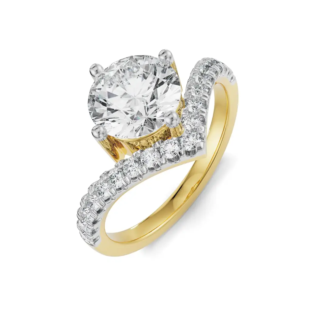 Round V Diamond Ring : R1277