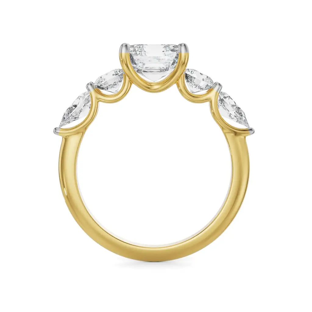Multi Diamond Asscher Ring : R1279