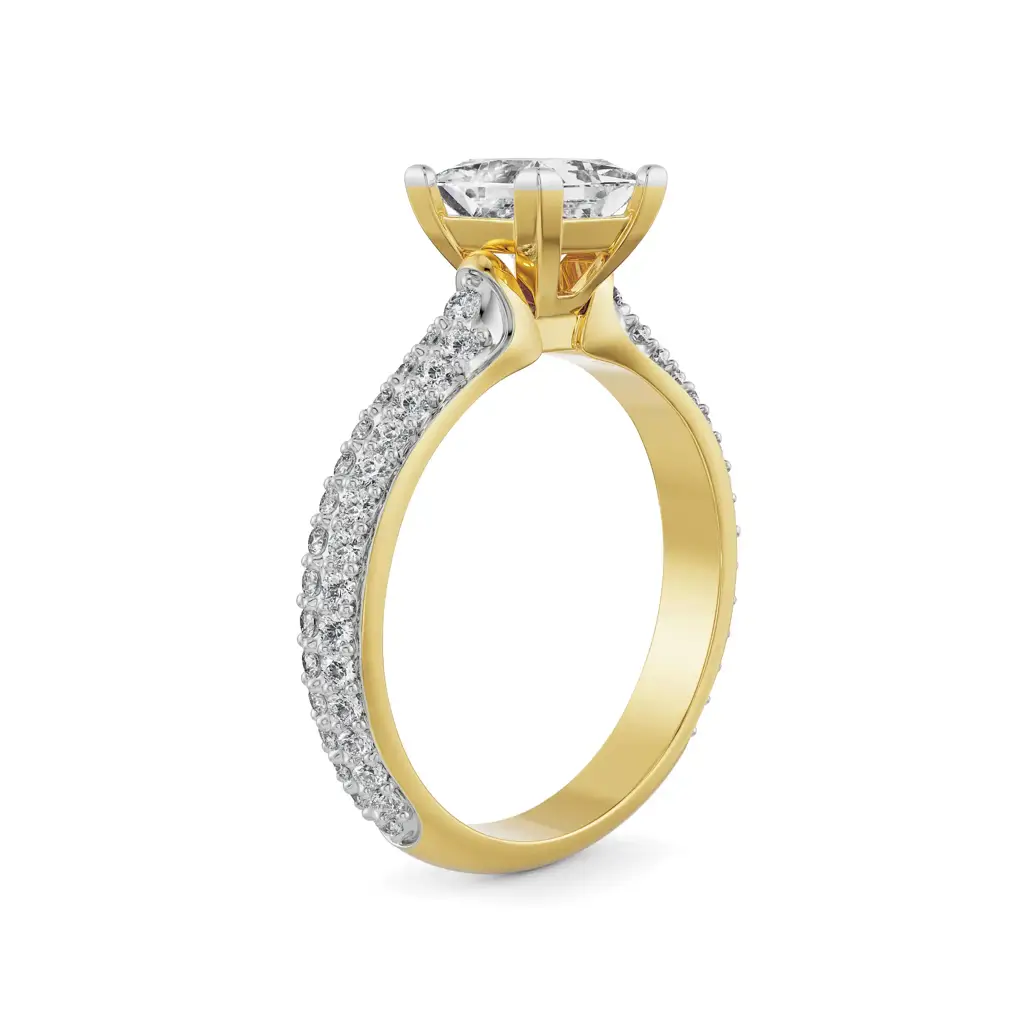 Violet Princess Cut Engagement Ring : R1288