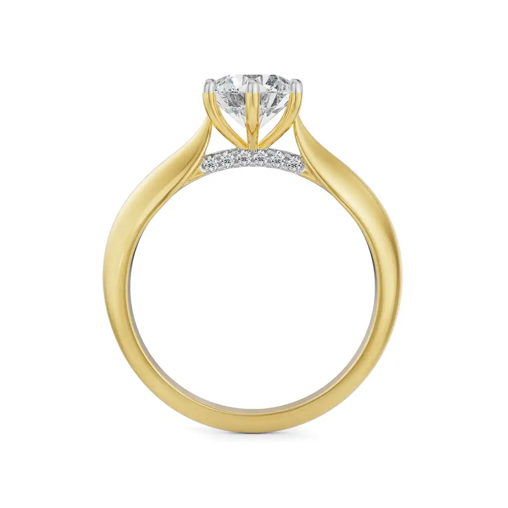 Luna Round Solitaire Ring : R1284