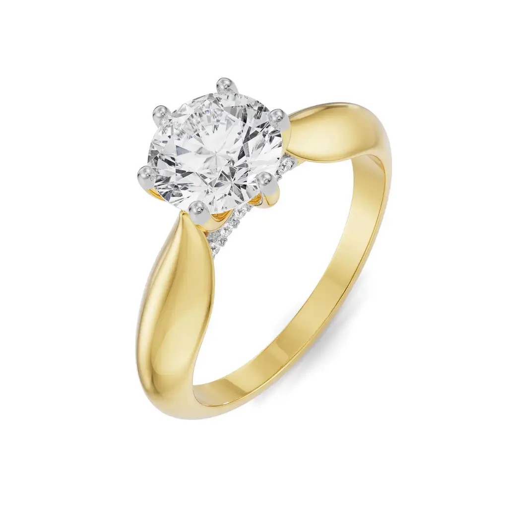 Luna Round Solitaire Ring : R1284