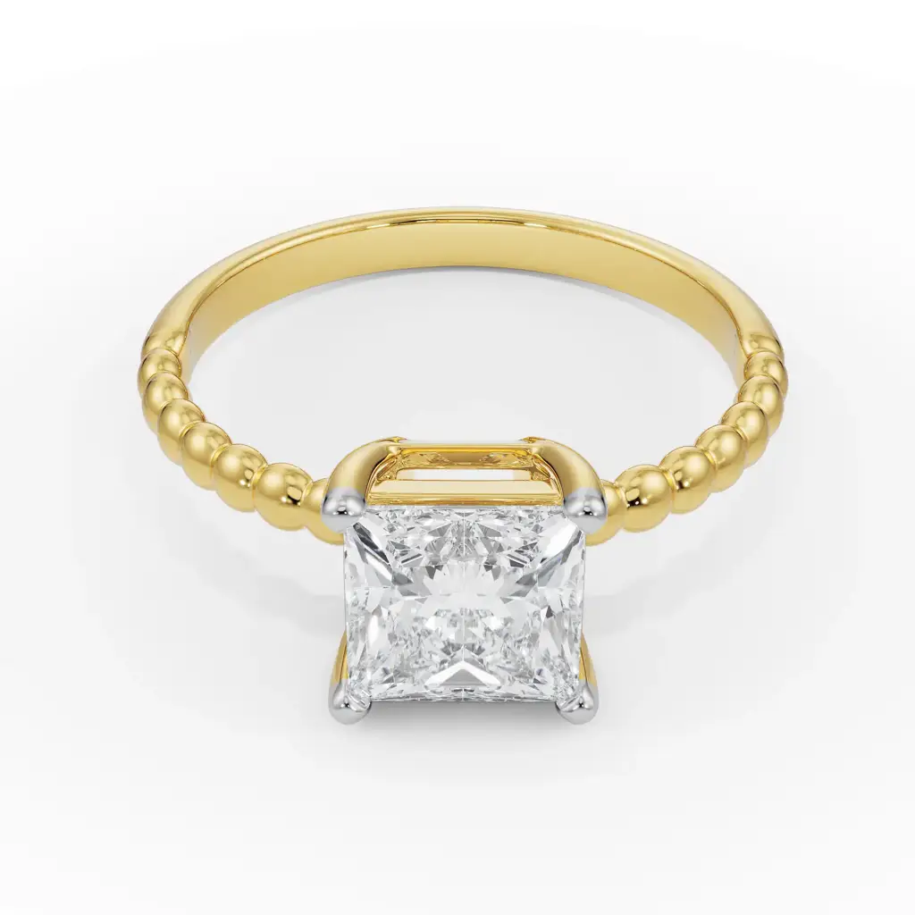 Violet Princess Cut Engagement Ring : R1288