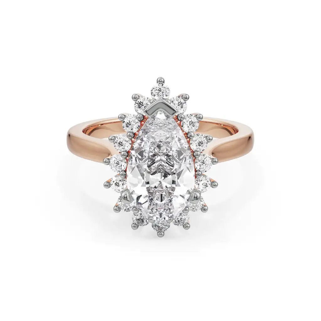 Regal Pear Engagement Ring : R1328