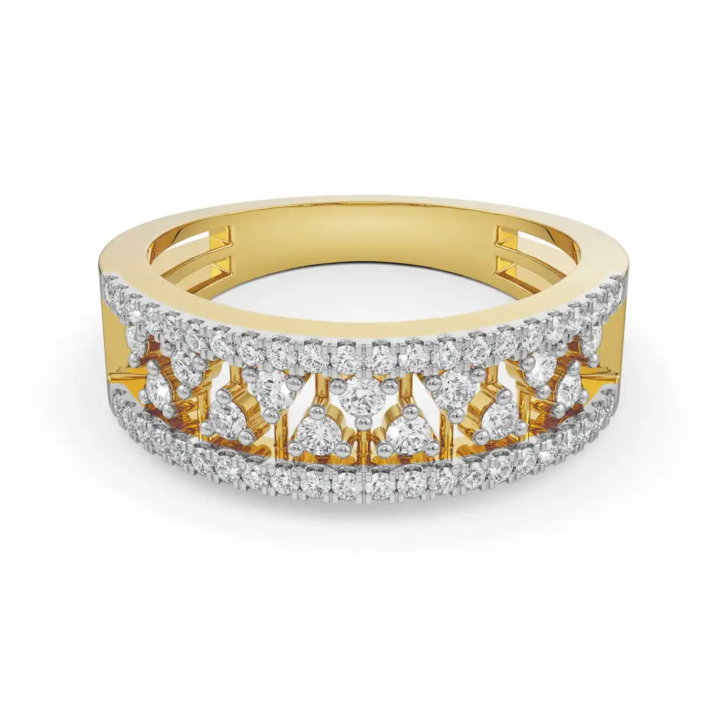 Clustered Broad Diamond Band : R1333