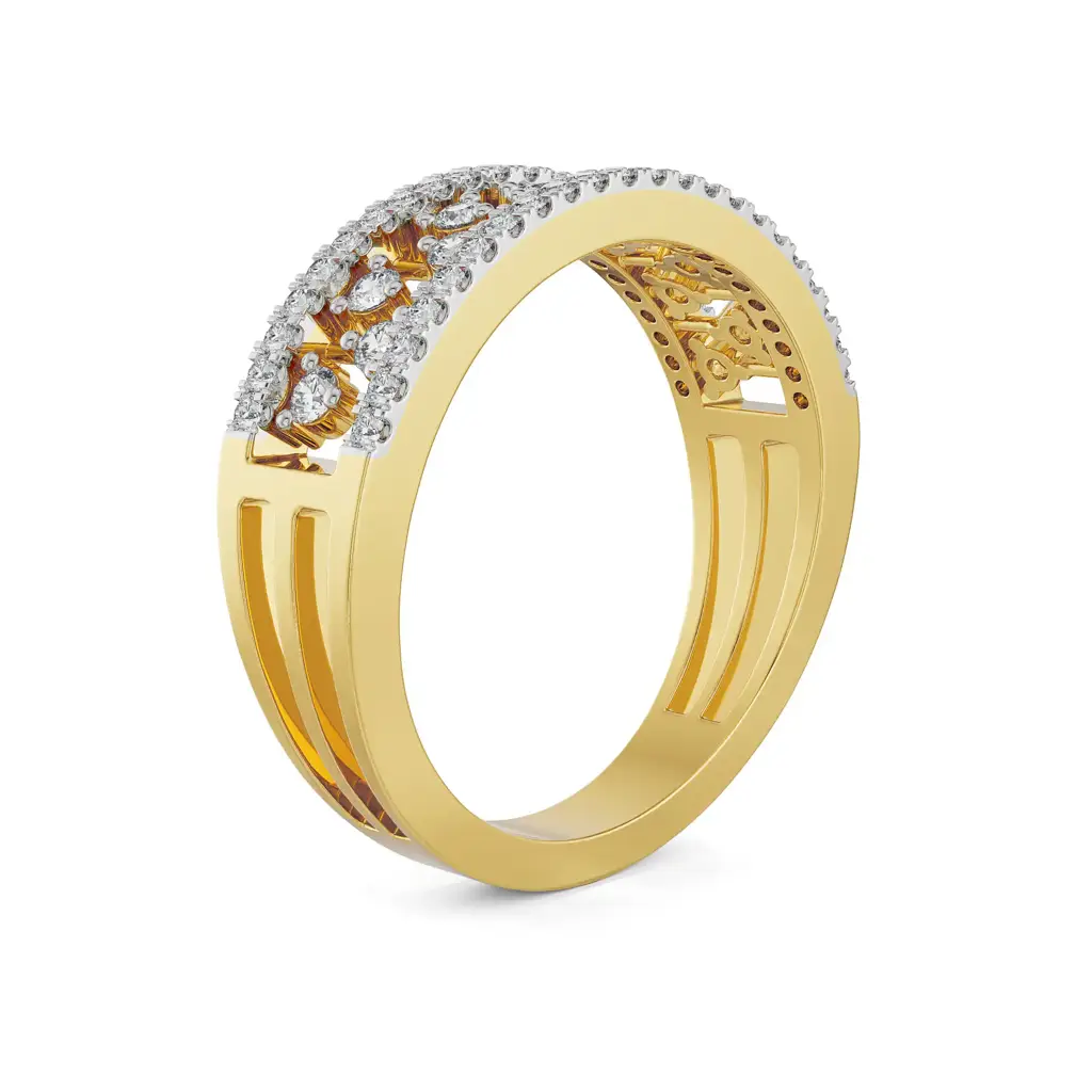 Clustered Broad Diamond Band : R1333