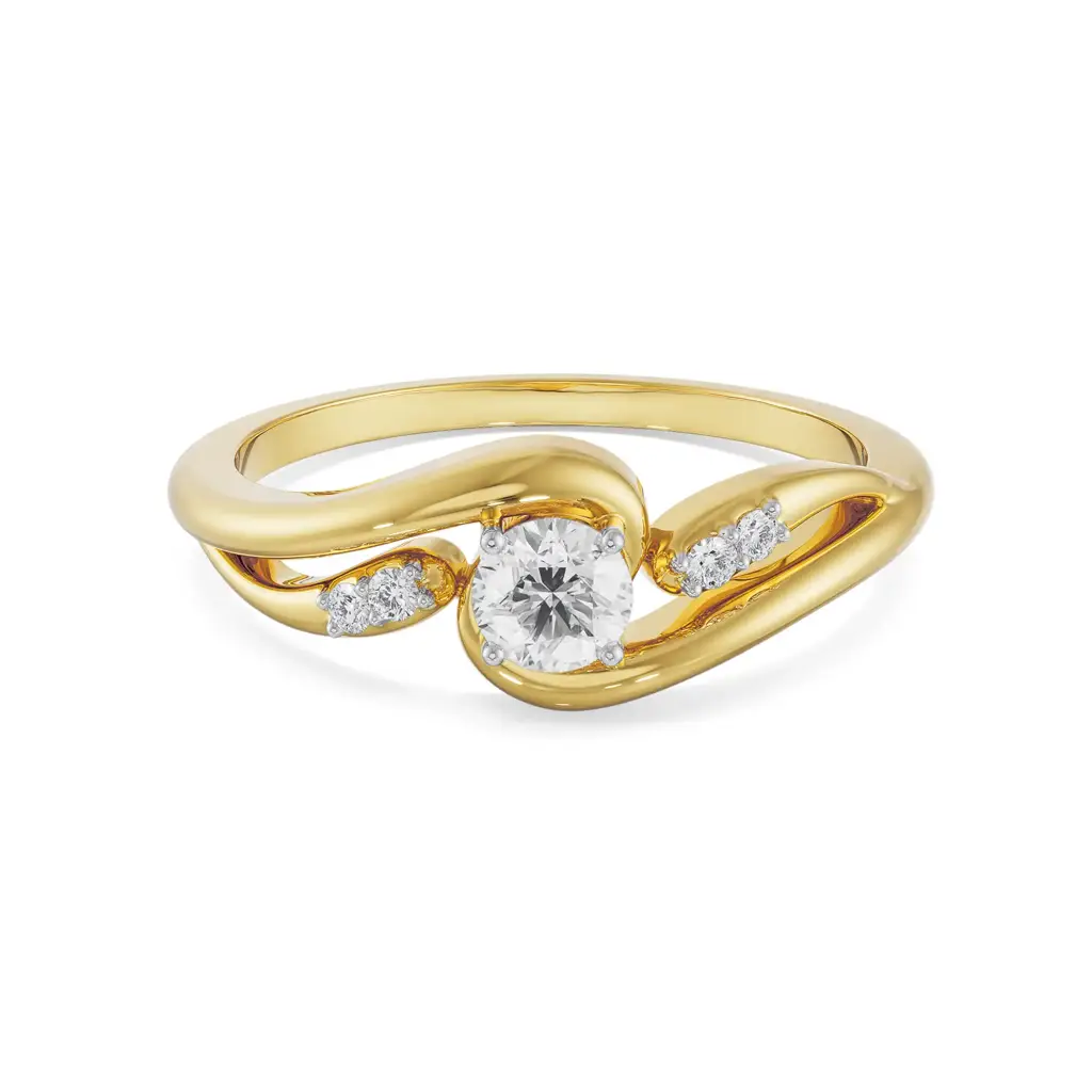 Twisted Ahana Solitaire Ring : R1355