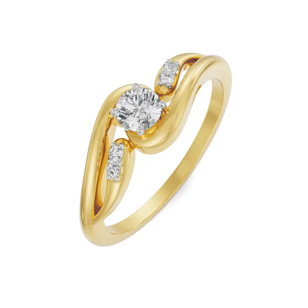 Twisted Ahana Solitaire Ring : R1355