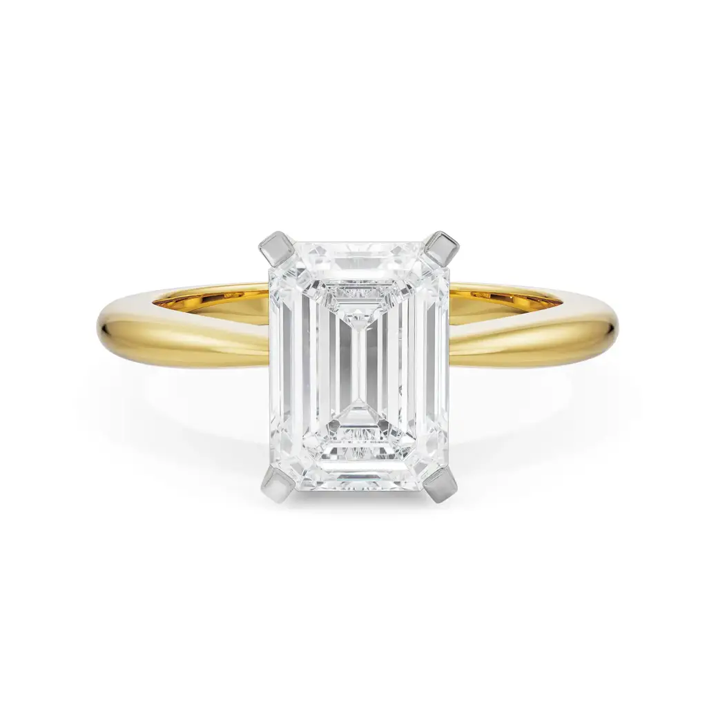 2 Ct Emerald Cut Engagement Ring : R1366