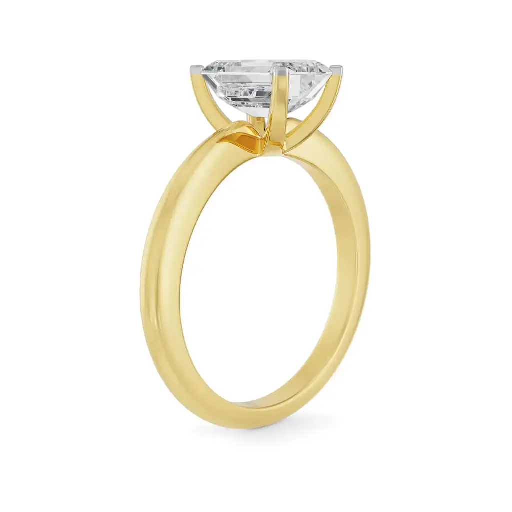 2 Ct Emerald Cut Engagement Ring : R1366