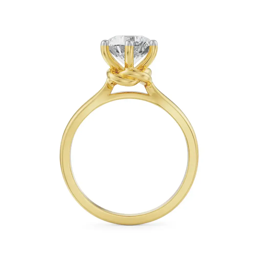 1 Ct Knot Solitaire Diamond Ring : R1372