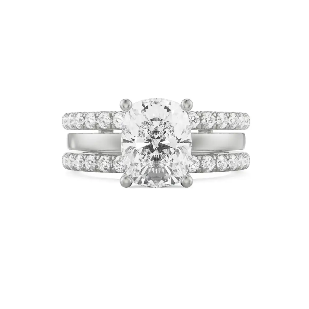 1.5 Ct Cushion Cut Engagement Ring : R1376