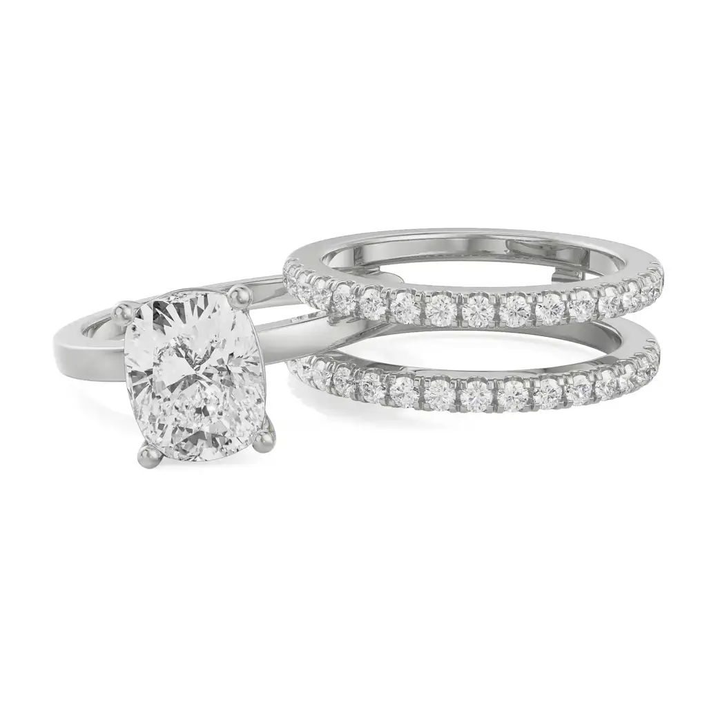 1.5 Ct Cushion Cut Engagement Ring : R1376