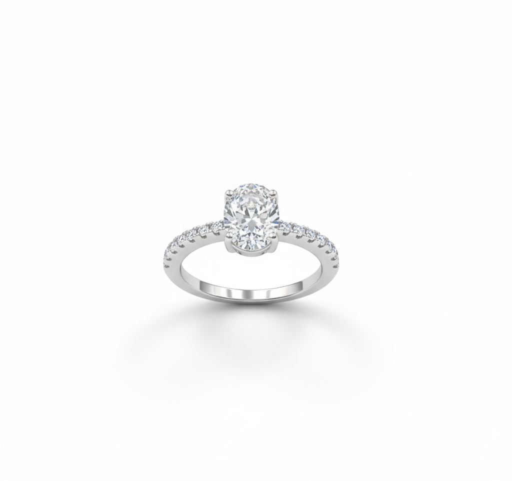 925 Sterling Silver Oval Solitaire Ring With Cubic Zirconia | Classic Engagement & Promise Ring For Women : R138S