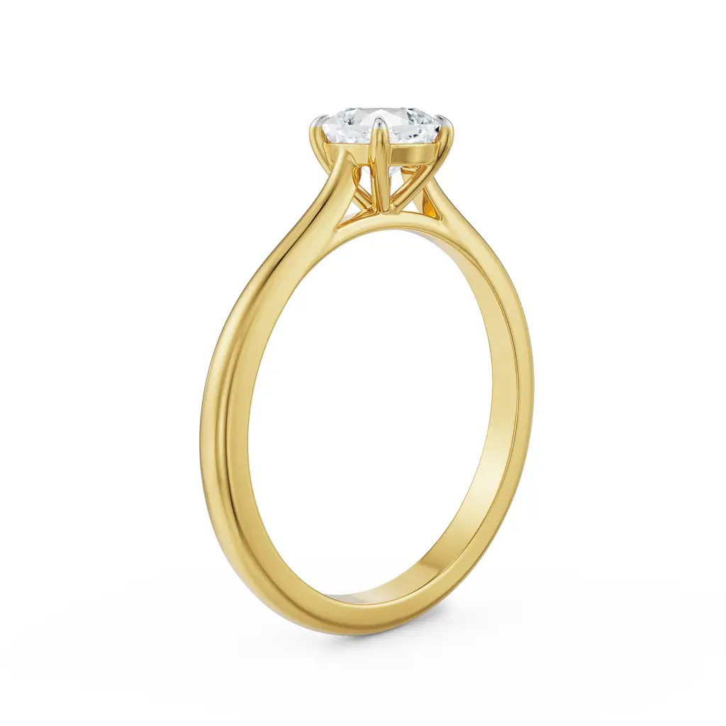 0.5 Ct Cushion Solitaire Ring : R1408