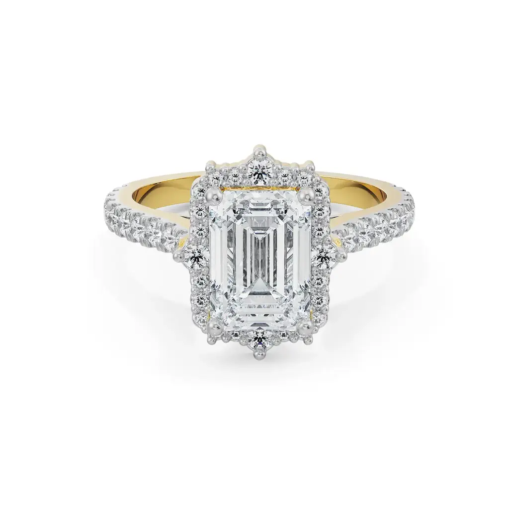1.5 Ct Emerald Diamond Ring : R1411