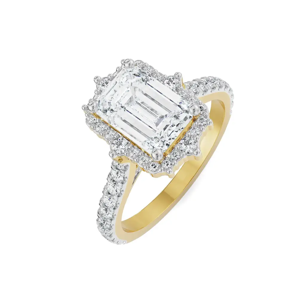 1.5 Ct Emerald Diamond Ring : R1411