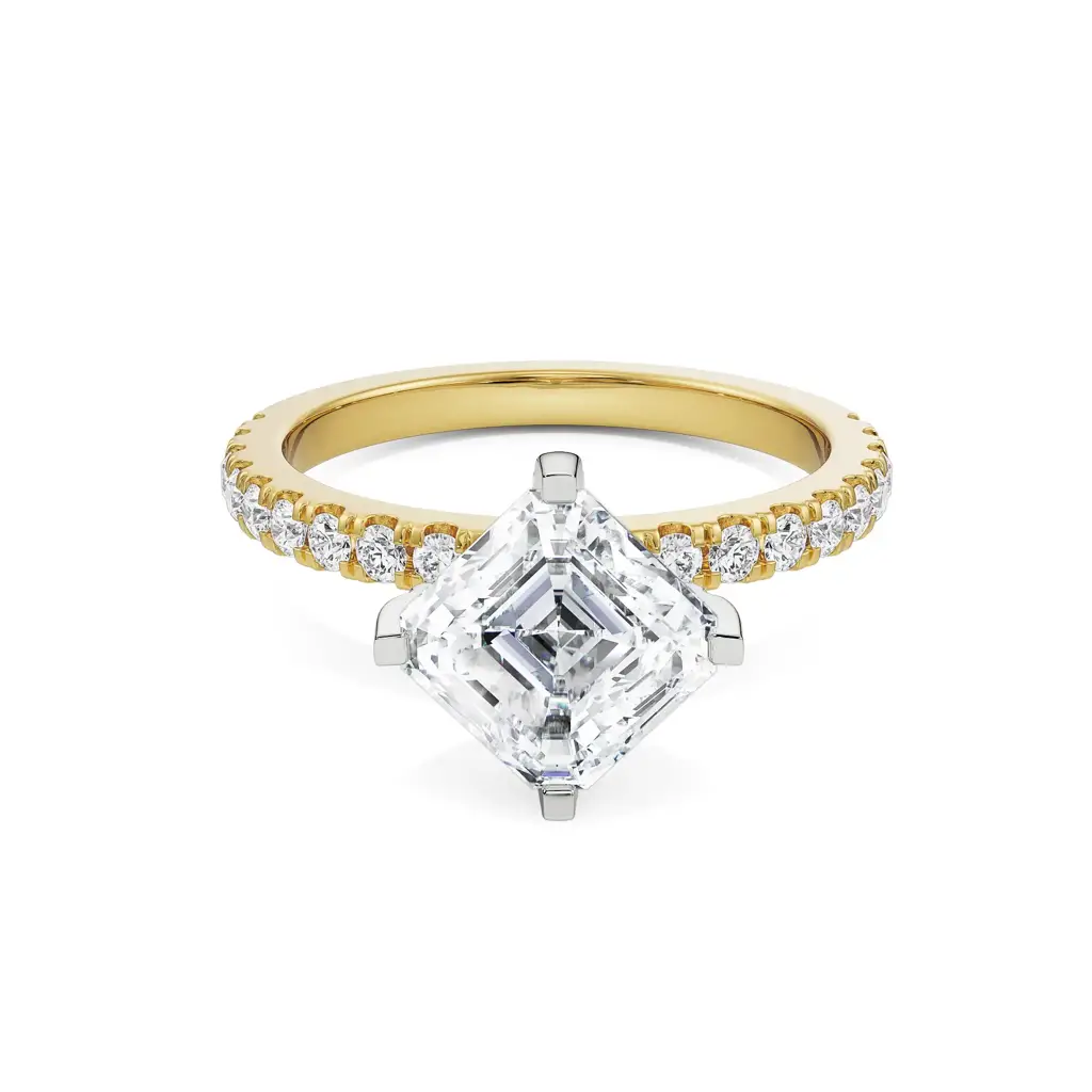 1 Ct Asscher Diamond Ring : R1412