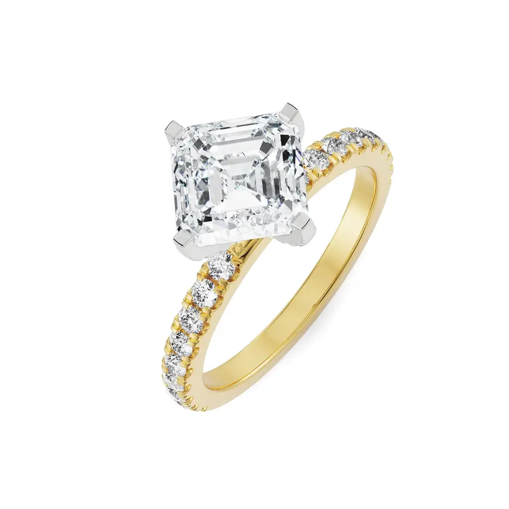 1 Ct Asscher Diamond Ring : R1412