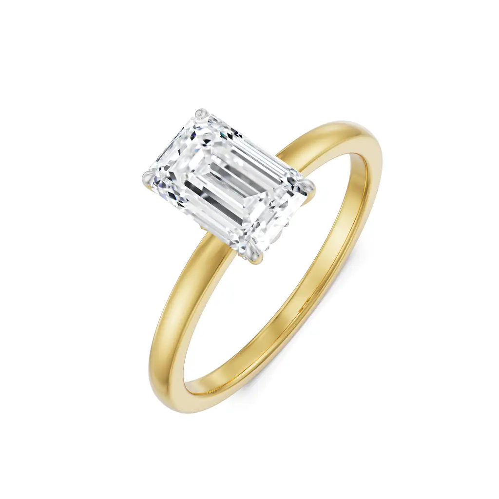 1 Ct Emerald Solitaire Ring : R1421