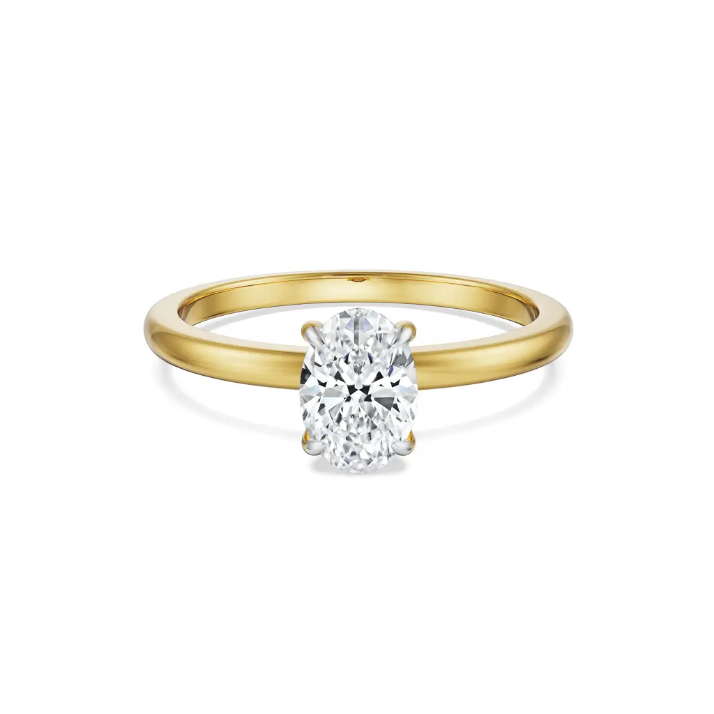 0.5 Ct Oval Engagement Ring : R1428