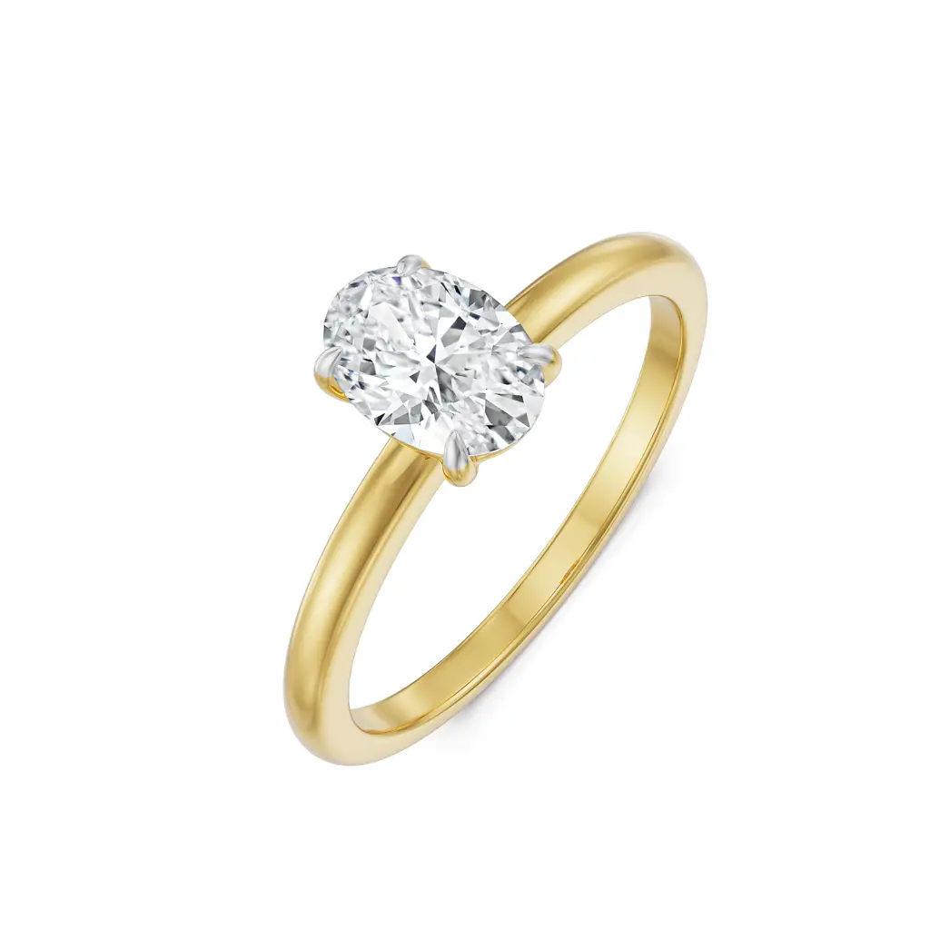 0.5 Ct Oval Engagement Ring : R1428