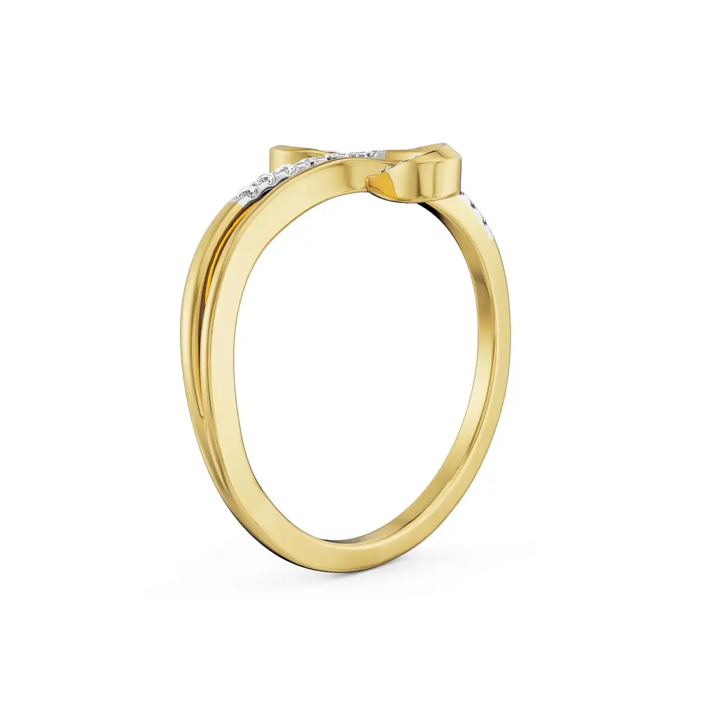 Minimalist Twisted Diamond Band : R1435