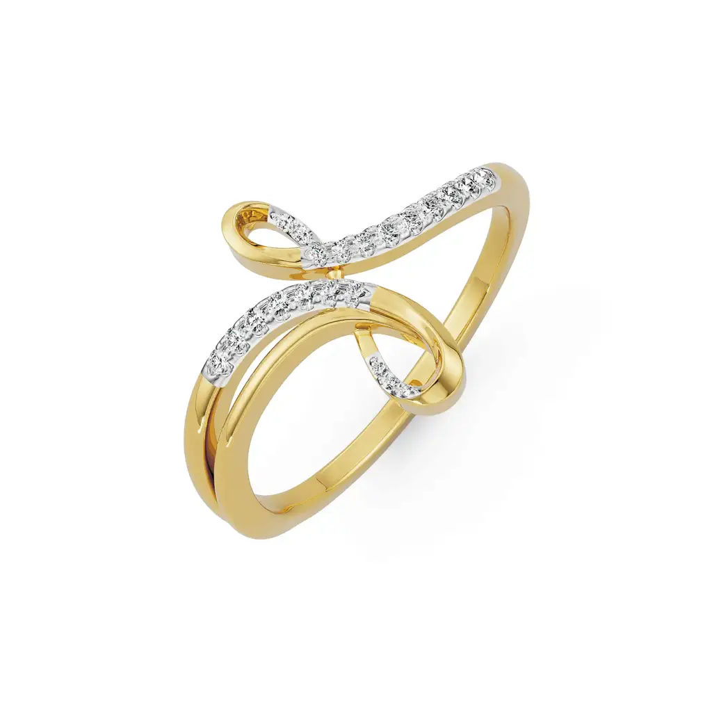 Minimalist Twisted Diamond Band : R1435