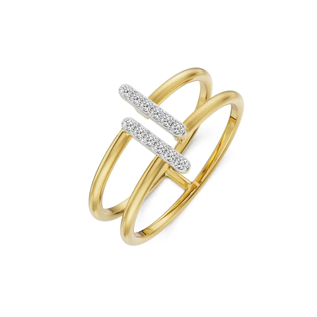 Parallel Open Diamond Ring : R1436