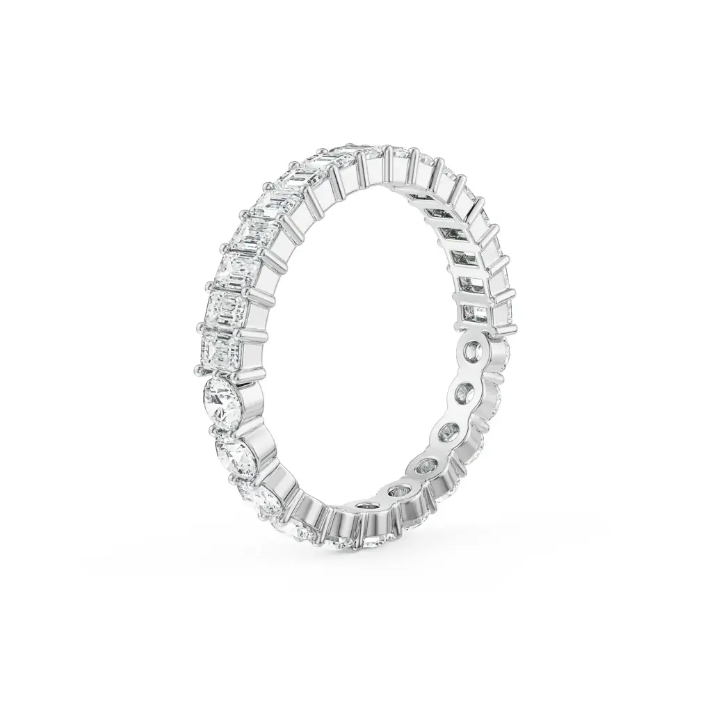 Emerald Round Eternity Band : R1453