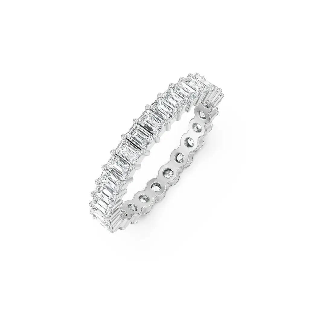 Emerald Round Eternity Band : R1453