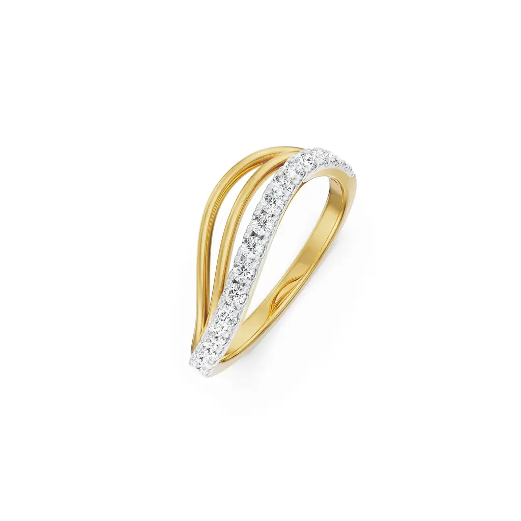 Wavy Kristal Diamond Band : R1490