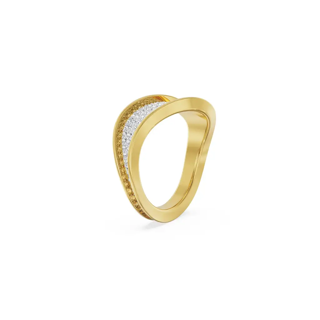 Modern Twist Diamond Band : R1499