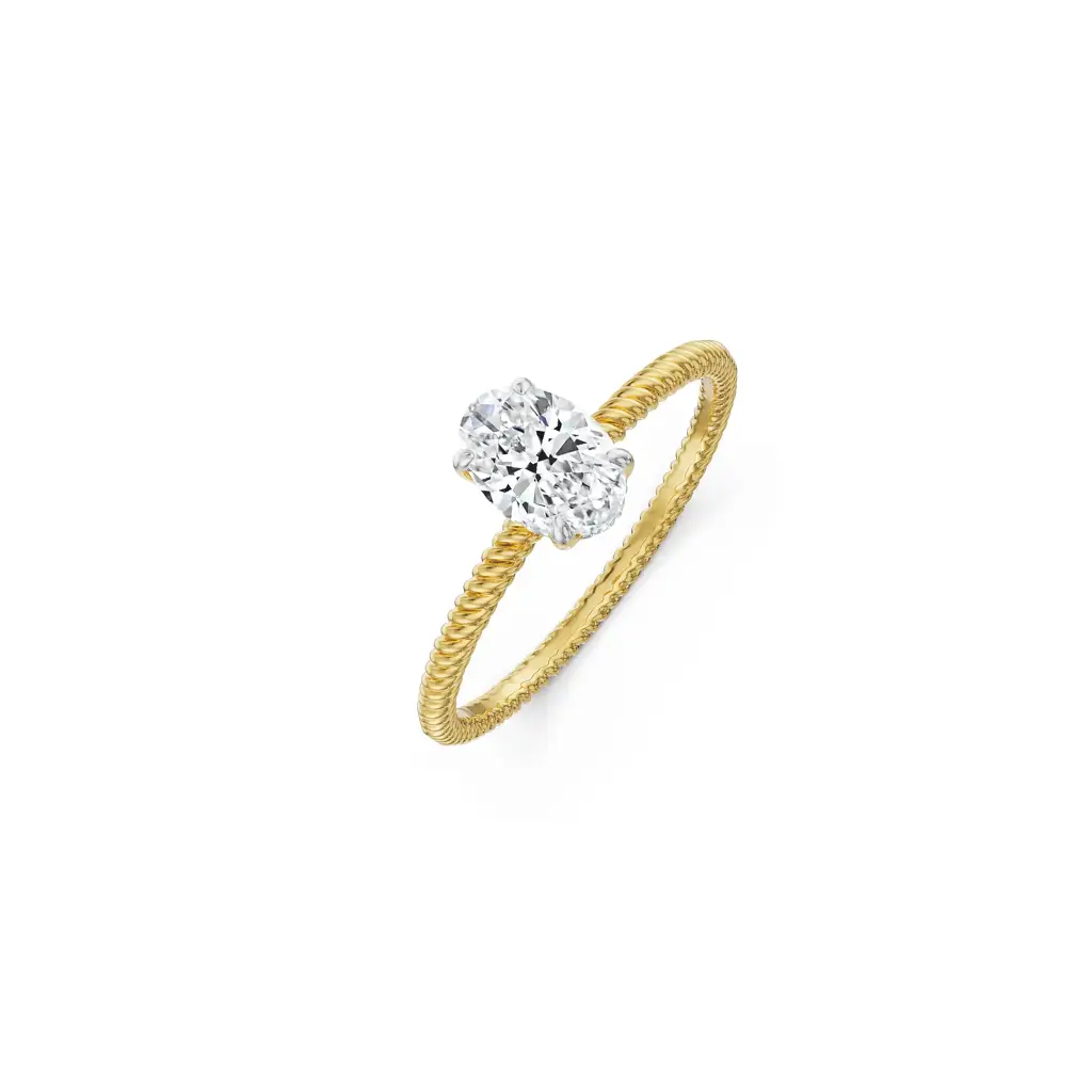 0.70 Ct Oval Engagement Ring : R1503