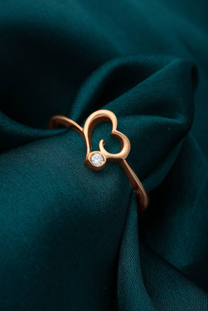 Silberry 925 Sterling Silver Single Heart Adjustable Ring : R26